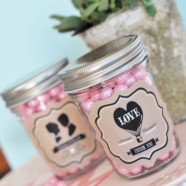 Personalized Printed 8 oz. Glass Mason Jar - Tutu Cute (Set of 12)