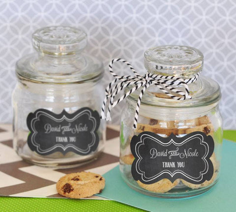 Personalized Metallic Foil Mini Cookie Jars - Baby